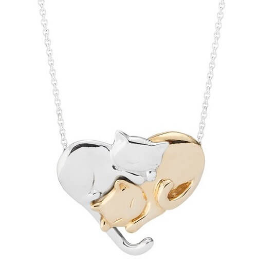 Intertwined Felines Necklace