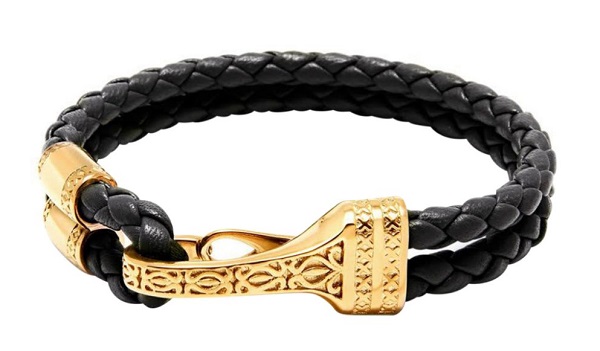 NIALAYA JEWELRY Leather Bali-Clasp Bracelet