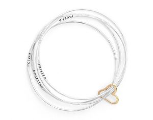 Personalized All Heart Bangle Set