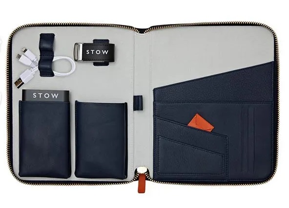 Stow London First Class Leather Tech Case